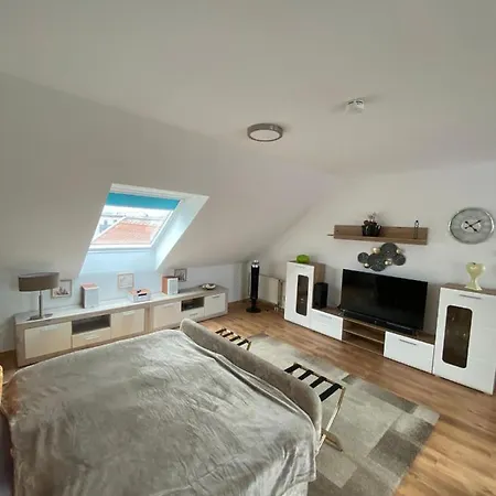 Dachgeschoss Apartment Mit Ausblick Halle  Exterior foto